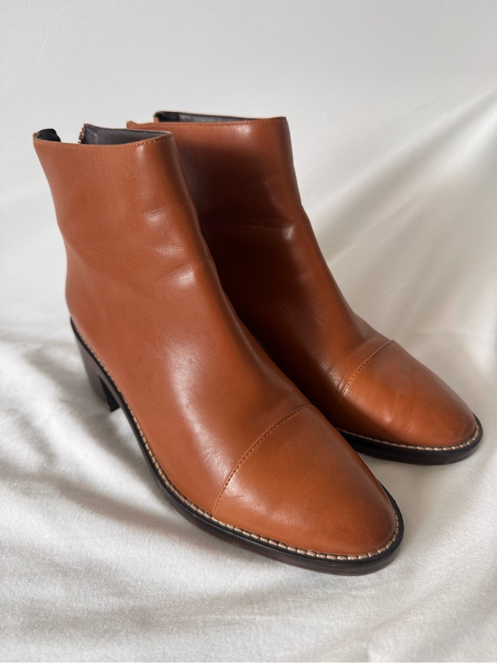 Cole Haan Grand Series Leather Chelsea  Boot Cognac Tan | Size 6.5 | Waterproof